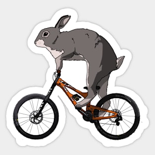 Biking bunny Sticker